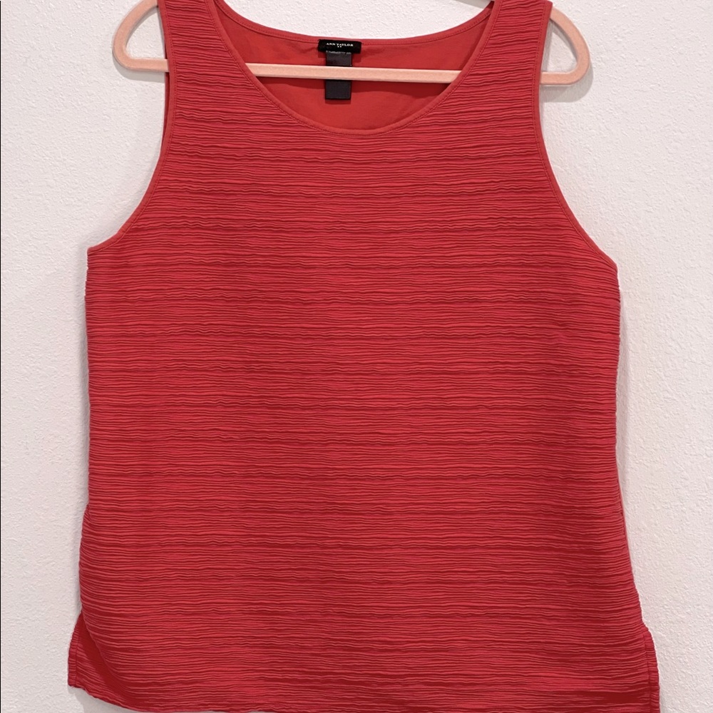 Ann Taylor Textured Tank Top XL